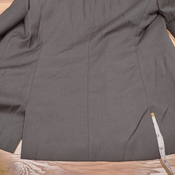 BB Dakota Black Faux Leather Lapel Open Front Blazer Size 4 - Picture 8 of 14